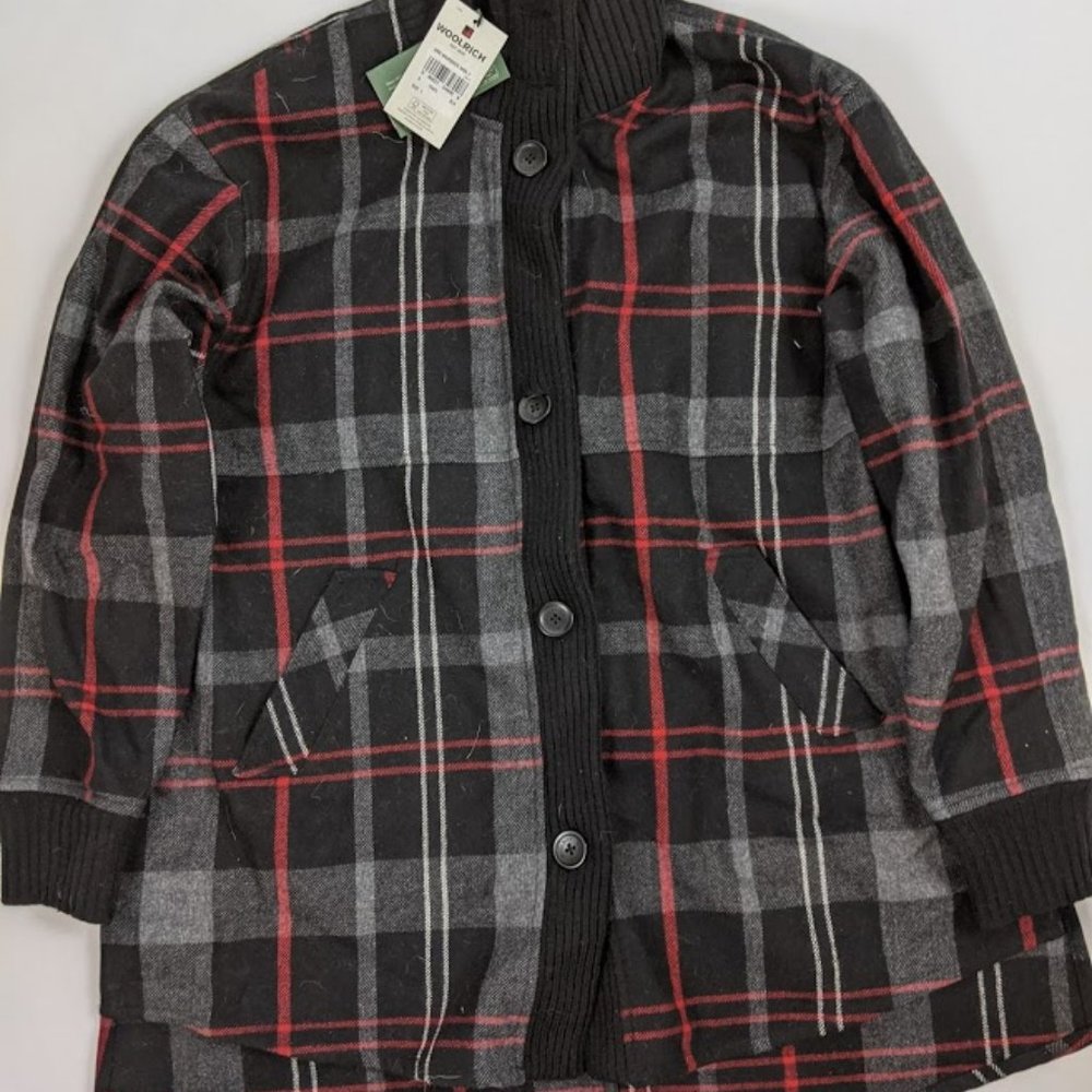 New woolrich Brunswick Wool plaid Cape coat L